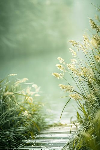 A dreamy footpath on a summer morning