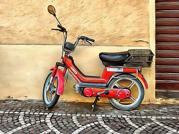 Rotes Piaggio-Moped