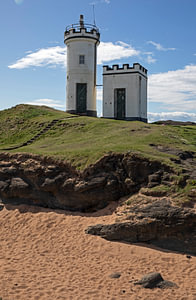 Leuchtturm von Elie Ness, Elie, Fife, Schottland, Vereinigtes Königreich
