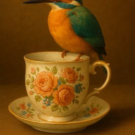 IJsvogel in Porseleinen Elegantie van But First Framing
