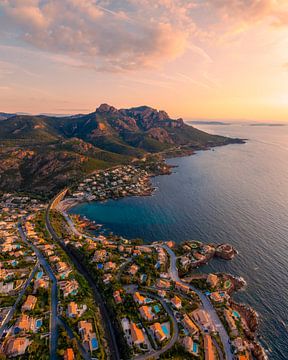Esterel Coast at Sunset - Rocks, Sea and Southern French Dream by Ewold Kooistra