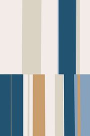 Mosaik Blau 3 | Geometrisches Colorblocking