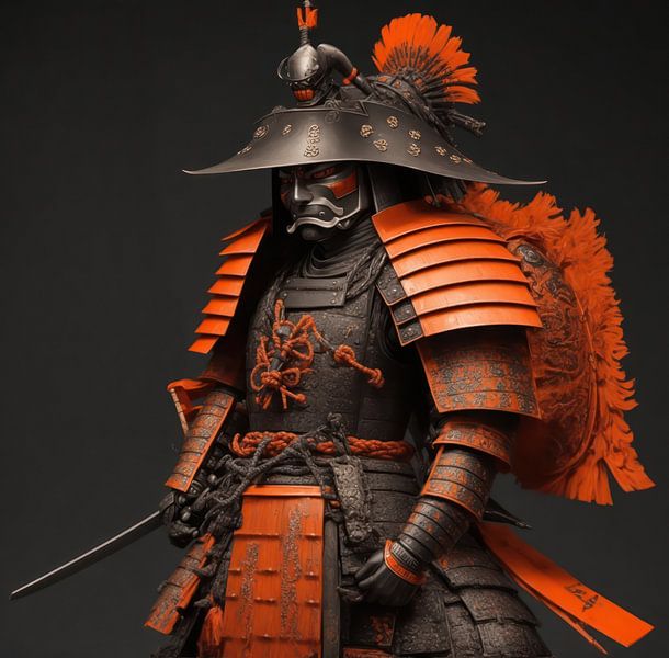 Traditional armour of a Samurai from the 19th century. by Brian Morgan