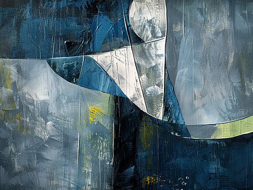 Abstrakte Malerei | Blaue Formen