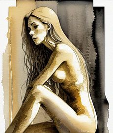 Gold and Amber by Eye catching paintings