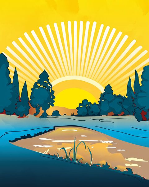 Reflection of the sunset 3 by Tanja Udelhofen