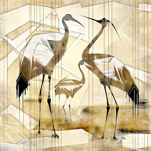 Crane abstract nature by Bianca ter Riet