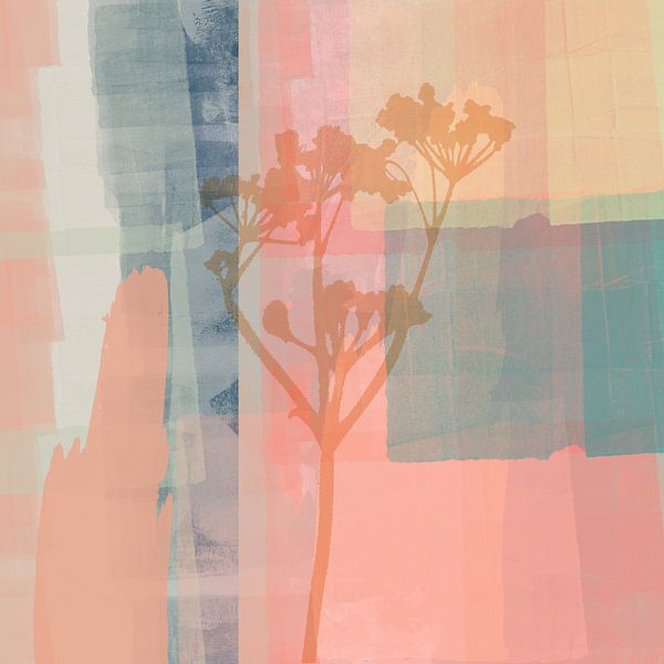Moderne abstrakte botanische Kunst in Pastellfarben Nr. 2 von Dina Dankers