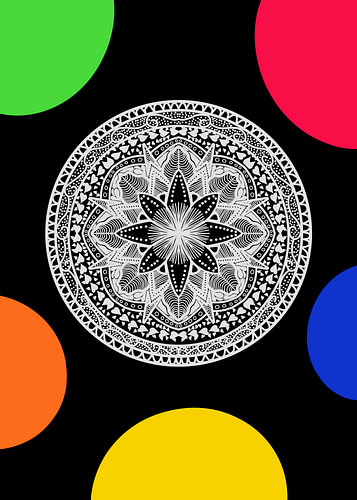 Modern Colorful Pop Art Geometric Mandala
