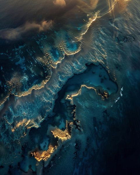 Inselblick von oben von fernlichtsicht