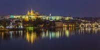 Prague Castle and Charles Bridge in the evening - Prague, Czech Republic - 10 by Tux Photography thumbnail
