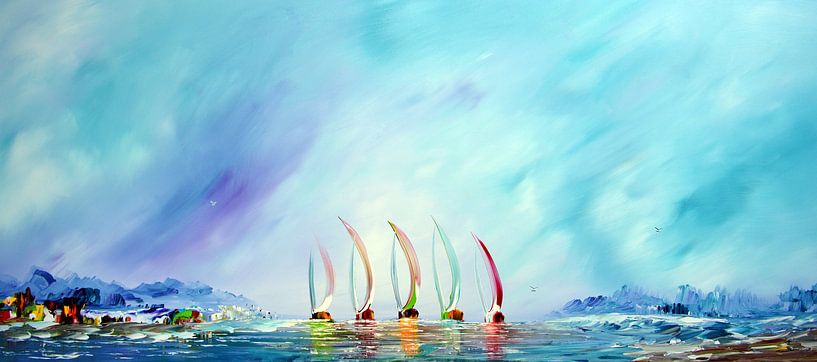 Fantasy Sailing by Gena Theheartofart