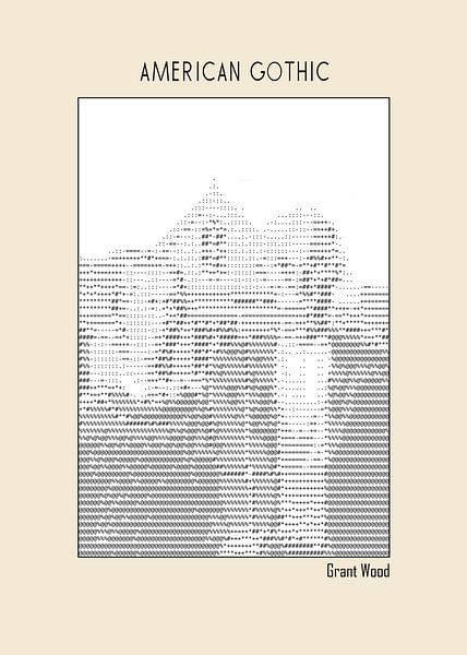 Amerikanische Gotik (Ascii-Kunst) von DOA Project