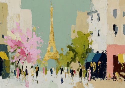 The Eiffel Tower and cherry blossoms in Paris by Niklas Maximilian