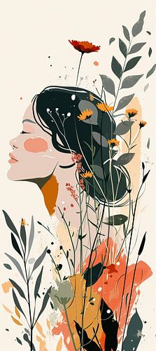 Modernes Blumenporträt