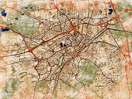 Carte de Mulhouse avec le style 'Serene Summer' sur Maporia