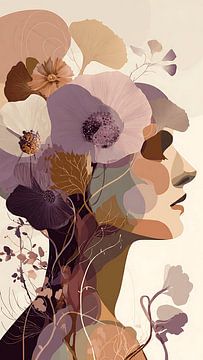 Blooming Mind Garden Surreal Poster Art by Aden Pink Studio