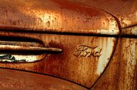 Detail of rusty orange with white old Ford. by Alice Berkien-van Mil thumbnail