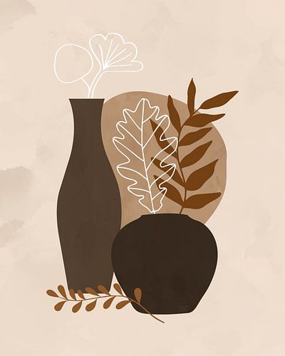 Minimalistisch stilleven van herfstbladeren