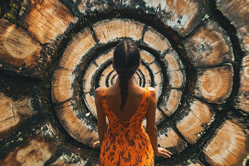 image spirituelle d'une femme dans la forêt par Egon Zitter