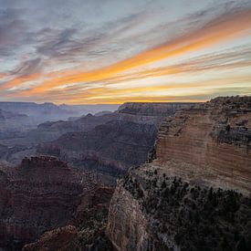 Zonsopgang bij de Grand Canyon van Thomas Bekker