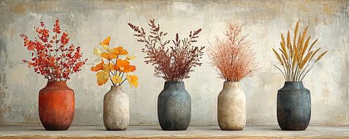 Nature morte Japandi | Harmonie terrestre sur Caprices d'Art