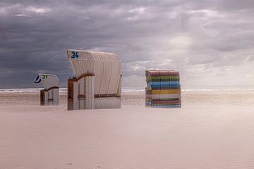 Strandstoelen op Amrum van Thomas Heitz