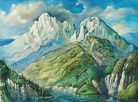 Rudolf Schlichter – Mountain Landscape, 1953