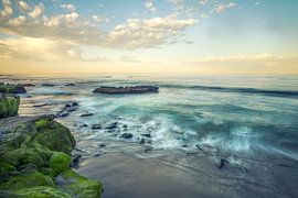 Gentle Waves At Sunrise - La Jolla Coast by Joseph S Giacalone Photography