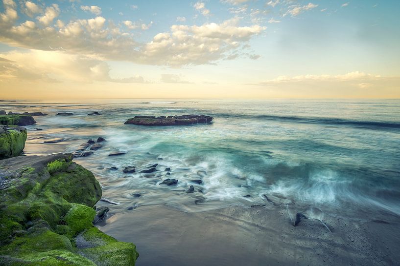 Gentle Waves At Sunrise - La Jolla Coast by Joseph S Giacalone Photography