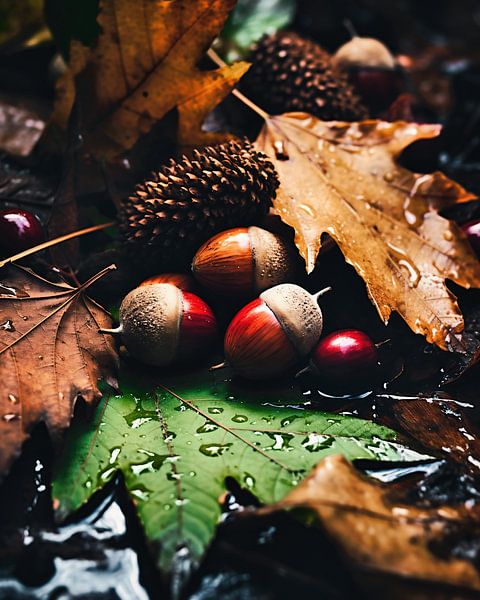 Herfstsfeer van fernlichtsicht