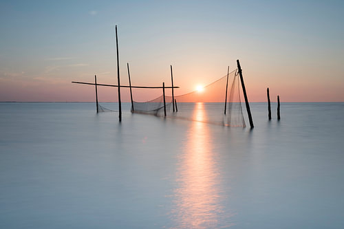 Visnetten op de Noordzee