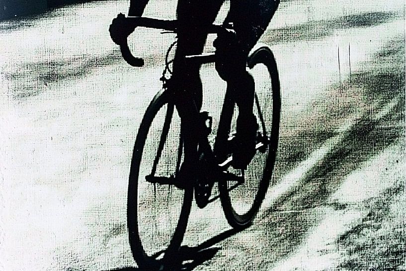 Cyclist silhouette in motion by Imperial Art House