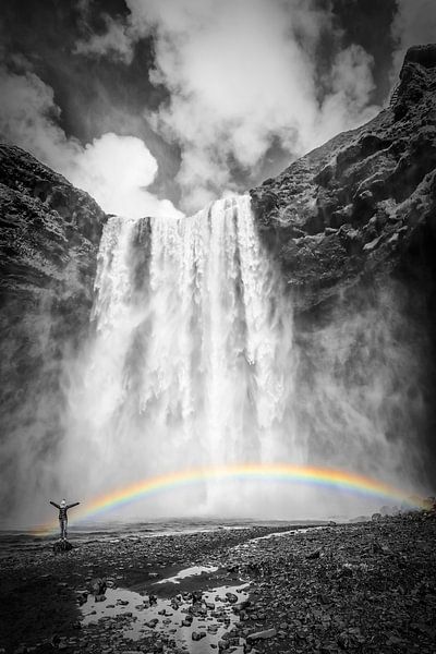 ISLAND Skogafoss | Colorkey von Melanie Viola