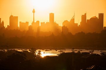 Sydney Skyline CBD - Sonnenuntergang von Jiri Viehmann