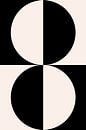 Schwarz und weiß minimalistische geometrische Poster mit Kreisen 1 von Dina Dankers Miniaturansicht