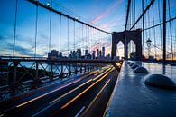 Brooklyn Bridge NYC Zonsondergang van Eline Chiara thumbnail