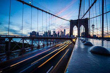 Brooklyn Bridge NYC Sunset by Eline Chiara
