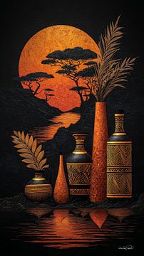 african-black-gold-orange