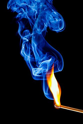 Flame with smoke