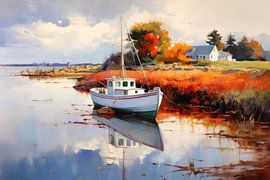 Fischerboot an der Küste