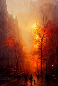 Straßenszene im Herbst. Teil 3
