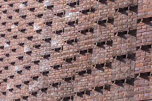 Mur de briques à l'Anzeigerhochhaus, Hanovre, Basse-Saxe, Allemagne, Europe