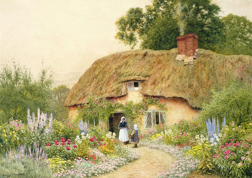Arthur Claude Strachan, un cottage du Devon par finemasterpiece
