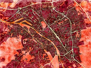Karte von Bamberg im stil 'Amber Autumn'