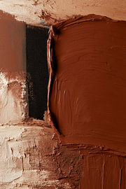 Earth Rhythm – Peinture abstraite moderne dans des tons terracotta et bruns sur Bianca ter Riet