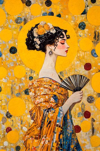 Elegant lady with fencer