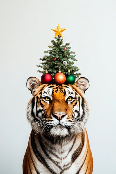 Weihnachts-Tiger von Poster Art Shop