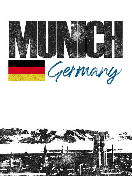 München Bayern Deutschland von Printed Artings