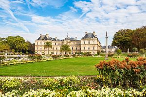 View to the park Jardin du Luxembourg in Paris, France van Rico Ködder